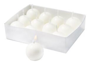 Biedermann 12 Small Ball Candles, White
