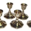 Biedermann & Sons Candlestick Holders, Set of 6, Brass Finish