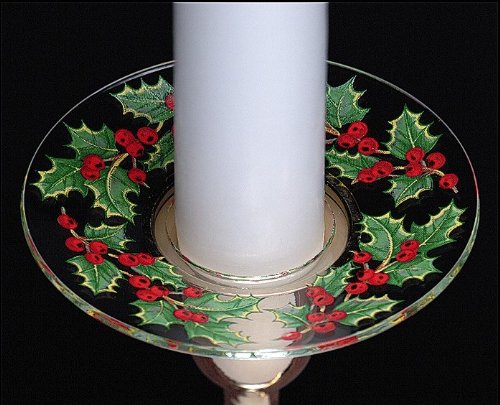 Biedermann Sons M100XH Glass Bobeche With Holly Design