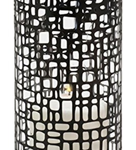 Biedermann & Sons Metal and Glass Geometric Pillar Candle Holder