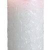 Biedermann & Sons White Pearl Pillar Candle, 3 by 9-Inch, Silver Brushed