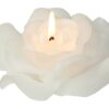 Biedermann & Sons White Rose Shaped Candle, Large