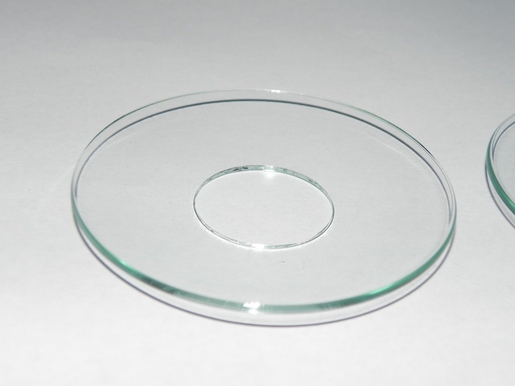 Medium Dish Glass Candle Rings for 7/8" Candles Glass Bobeche Set of 2 NEW 